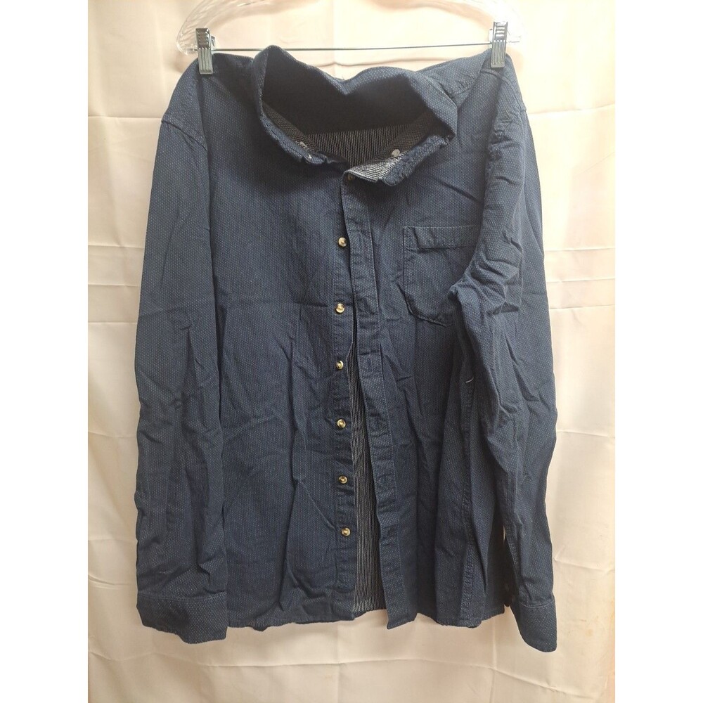 Sonoma Mens Navy Blue 2XL Button Up L9ng Sleeve Shirt